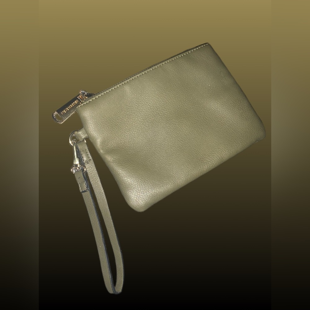 Steve Madden Olive Green Zipper Wristlet